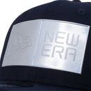 9FIFTY メタリックボックスロゴ ネイビー × メタリックシルバー
