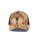 9FORTY A-Frame トラッカー タイダイ NEW ERA ロゴ イエロー / ネイビーメッシュ