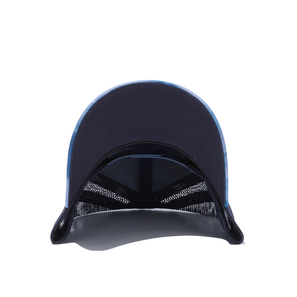 9FORTY A-Frame トラッカー タイダイ NEW ERA ロゴ ブルー / ネイビーメッシュ