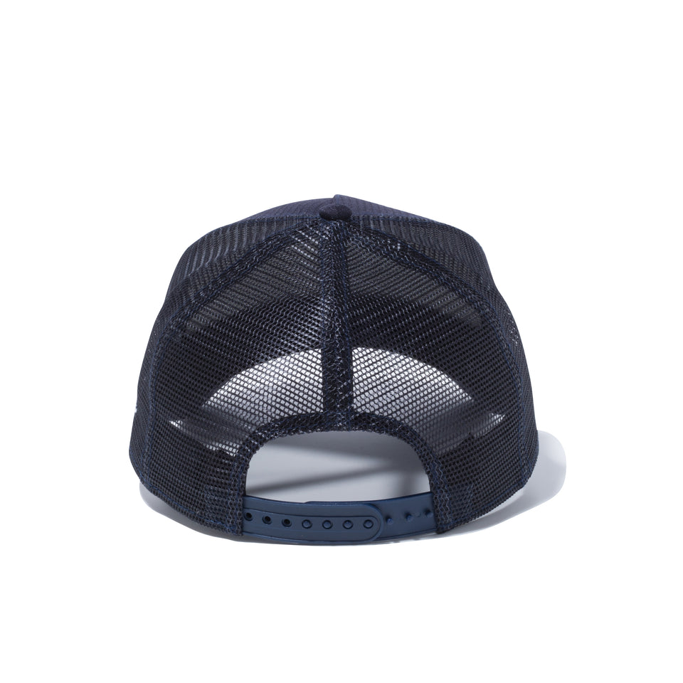 9FORTY A-Frame トラッカー ラバーロゴ NEW ERA ネイビー × スノーホワイト
