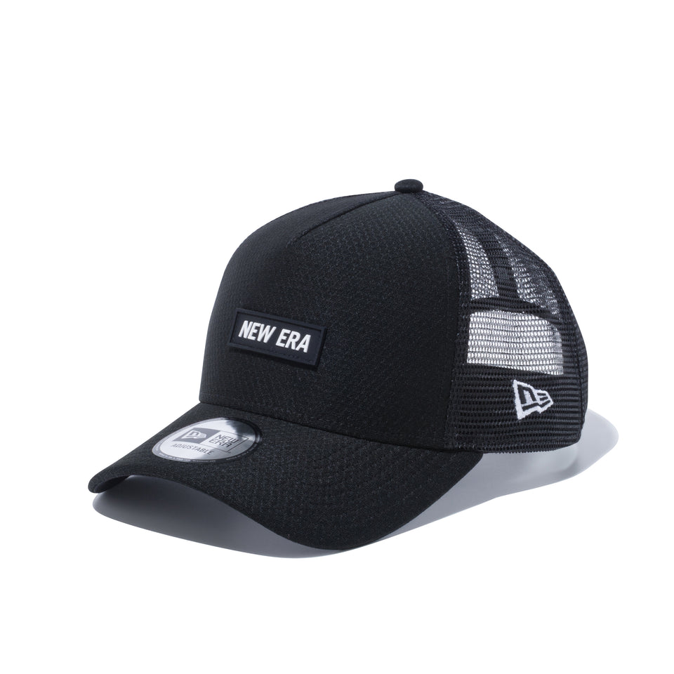 9FORTY A-Frame トラッカー ラバーロゴ NEW ERA ブラック × スノーホワイト