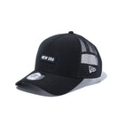 9FORTY A-Frame トラッカー ラバーロゴ NEW ERA ブラック × スノーホワイト