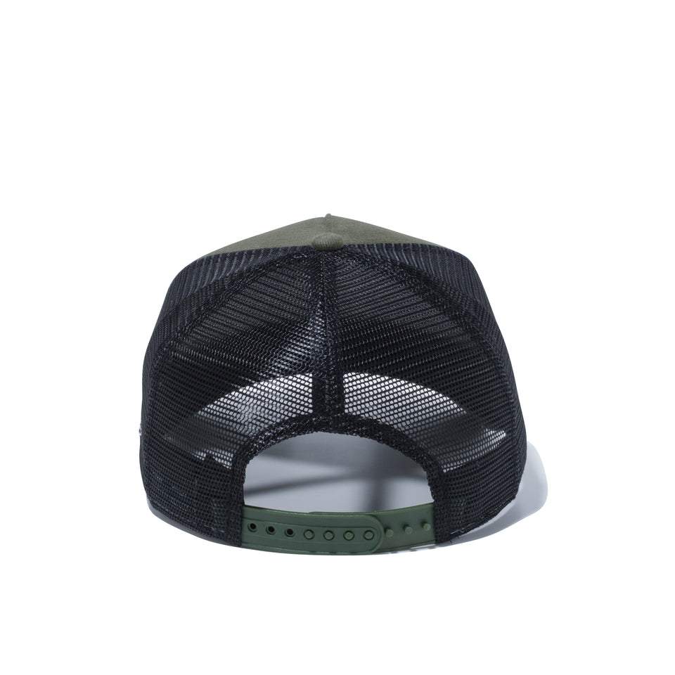 9FORTY A-Frame トラッカー マイクロコーデュロイ NEW ERA NEW YORK EST 1920 オリーブ / ブラックメッシュ
