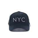 9FORTY A-Frame トラッカー コールドウォッシュ NYC ロゴ ブラック