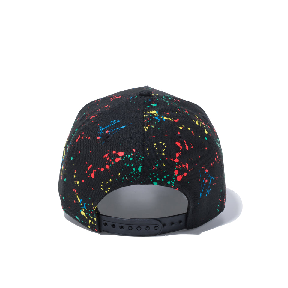 9FORTY A-Frame ニューヨーク・ヤンキース スプラッシュペイント ミニロゴ ブラック
