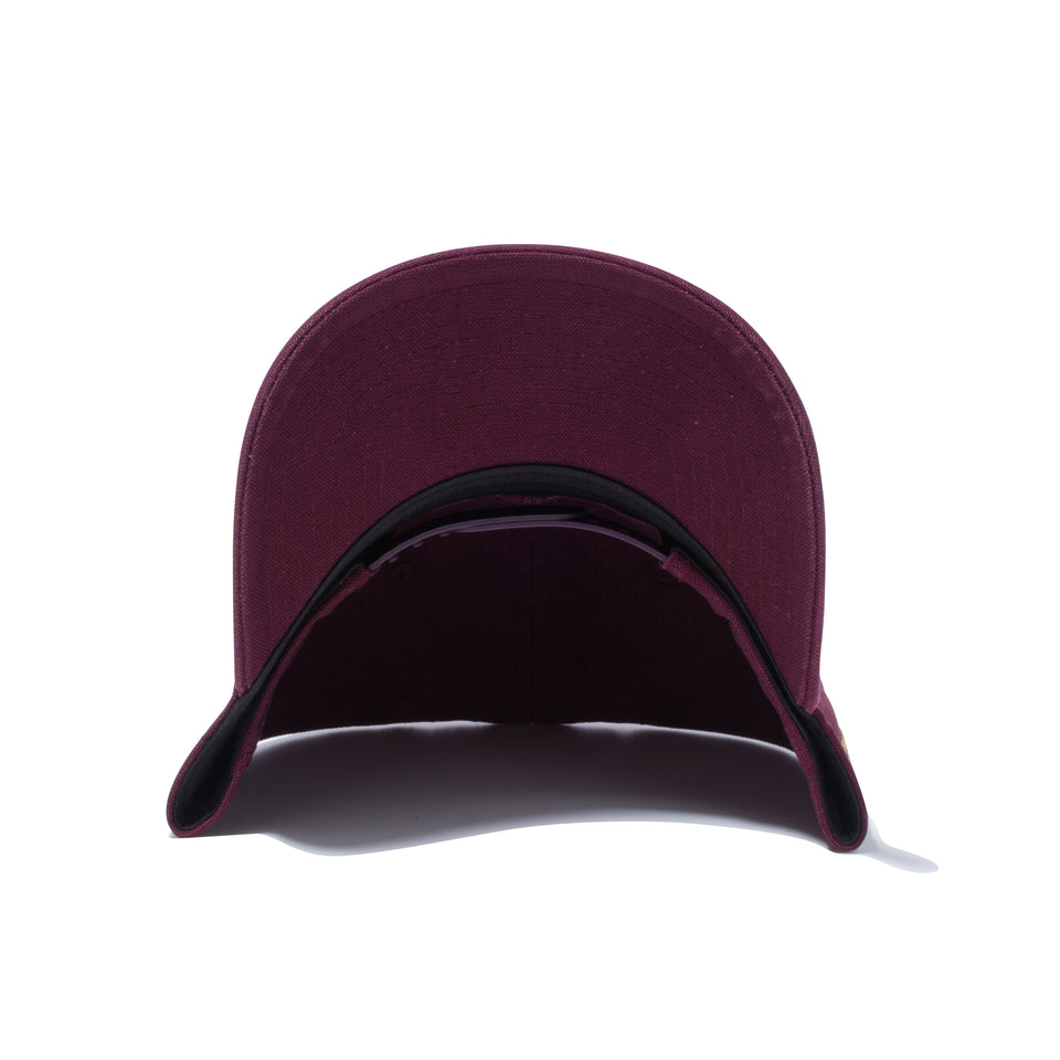 9FORTY A-Frame ダックキャンバス レザーパッチ マルーン × ラクリーン