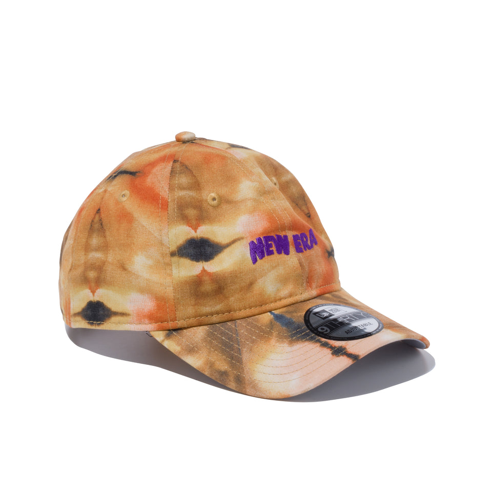 9THIRTY タイダイ NEW ERA ロゴ イエロー × レイクパープル