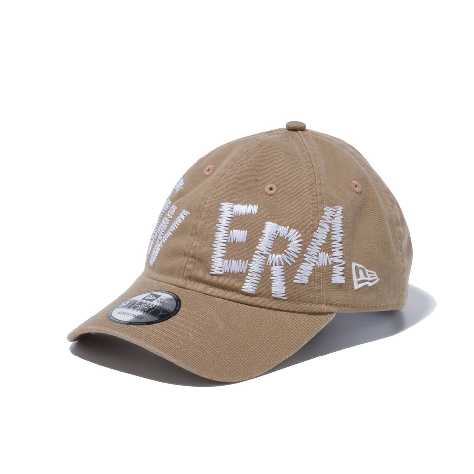 9THIRTY ビッグハンドエンブロイダリー NEW ERA カーキ × スノーホワイト