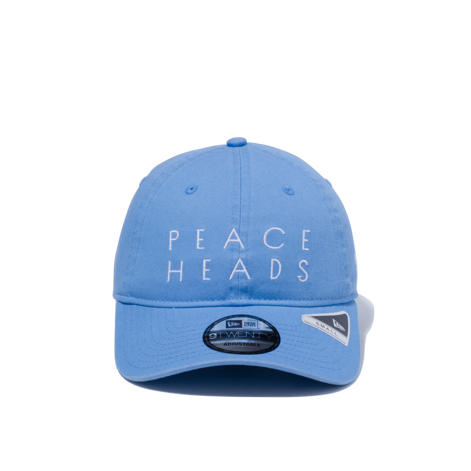 9TWENTY Small イージースナップ 野沢和香 PEACE HEADS スカイブルー × スノーホワイト