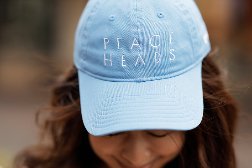 9TWENTY Small イージースナップ 野沢和香 PEACE HEADS スカイブルー × スノーホワイト