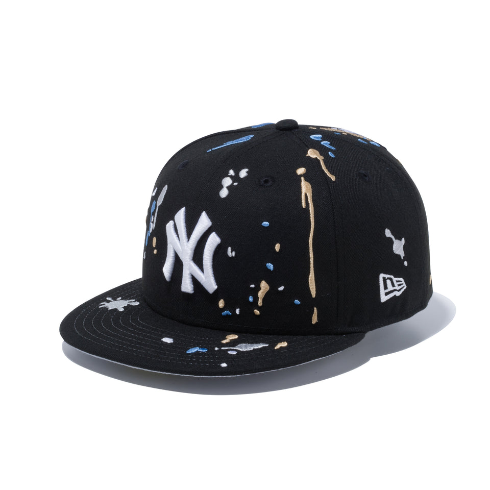 59FIFTY ニューヨーク・ヤンキース スプラッシュ エンブロイダリー ブラック グレーアンダーバイザー