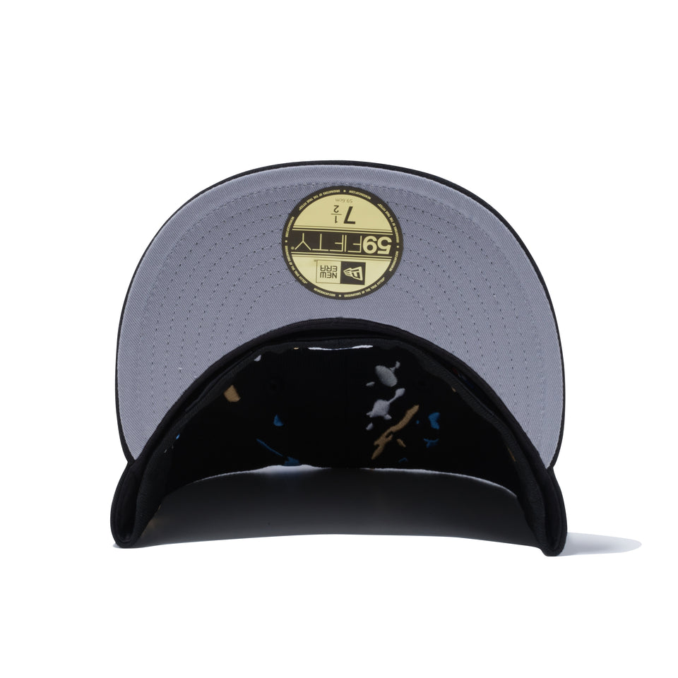 59FIFTY ニューヨーク・ヤンキース スプラッシュ エンブロイダリー ブラック グレーアンダーバイザー