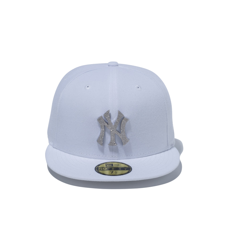59FIFTY ニューヨーク・ヤンキース ラインストーンバッジ ホワイト × シルバー