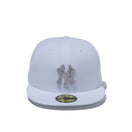59FIFTY ニューヨーク・ヤンキース ラインストーンバッジ ホワイト × シルバー