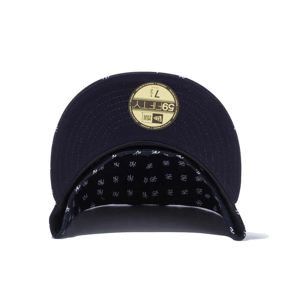 59FIFTY ニューヨーク・ヤンキース MLBロゴ オールオーバー ネイビー