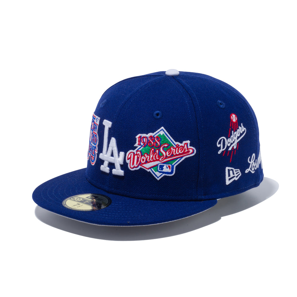 59FIFTY ロサンゼルス・ドジャース MLB ロゴ オールオーバー ダークロイヤル