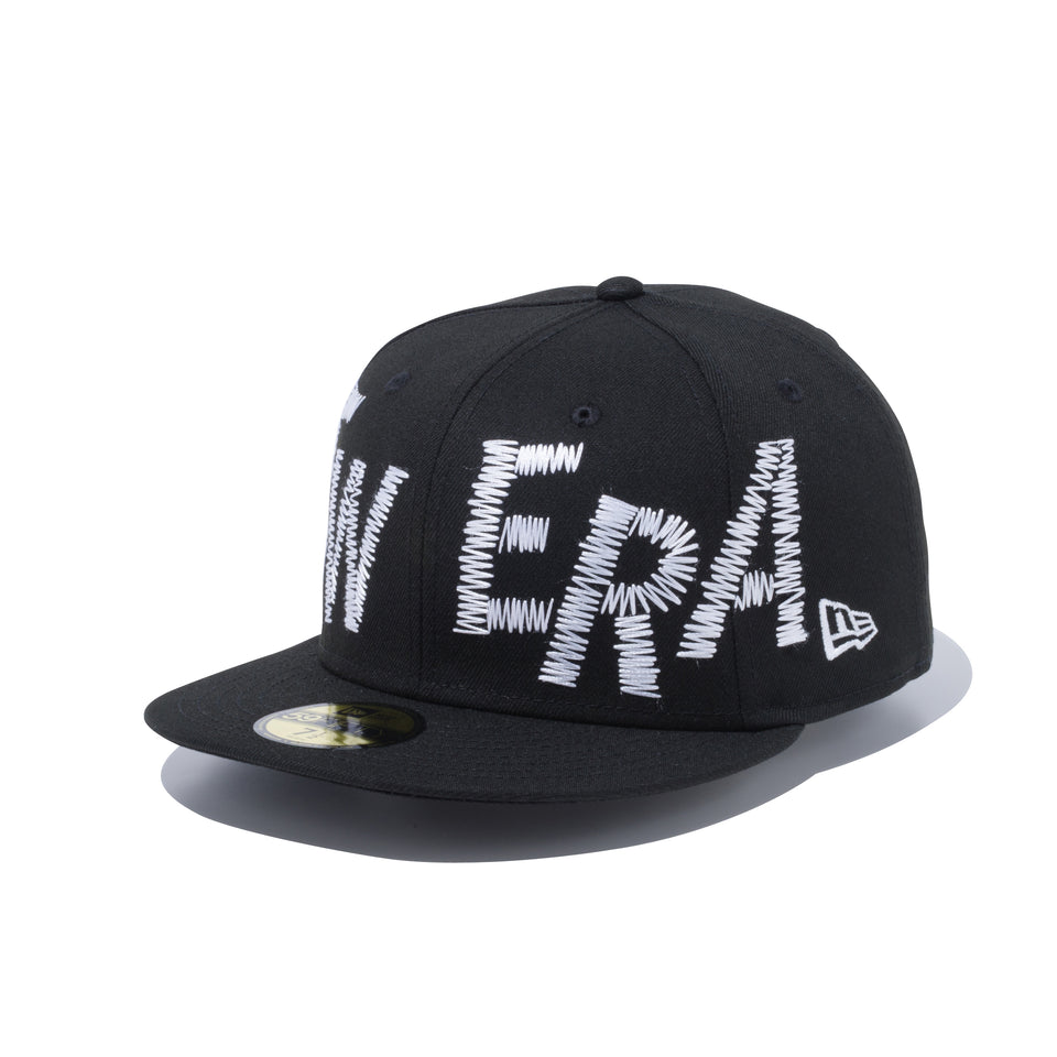 59FIFTY ビッグハンドエンブロイダリー NEW ERA ブラック × スノーホワイト