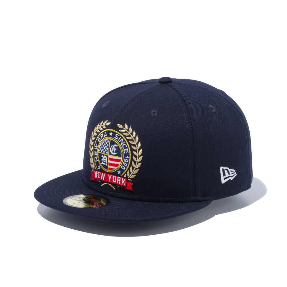 59FIFTY ロゴエンブロイダリー エンブレム ネイビー