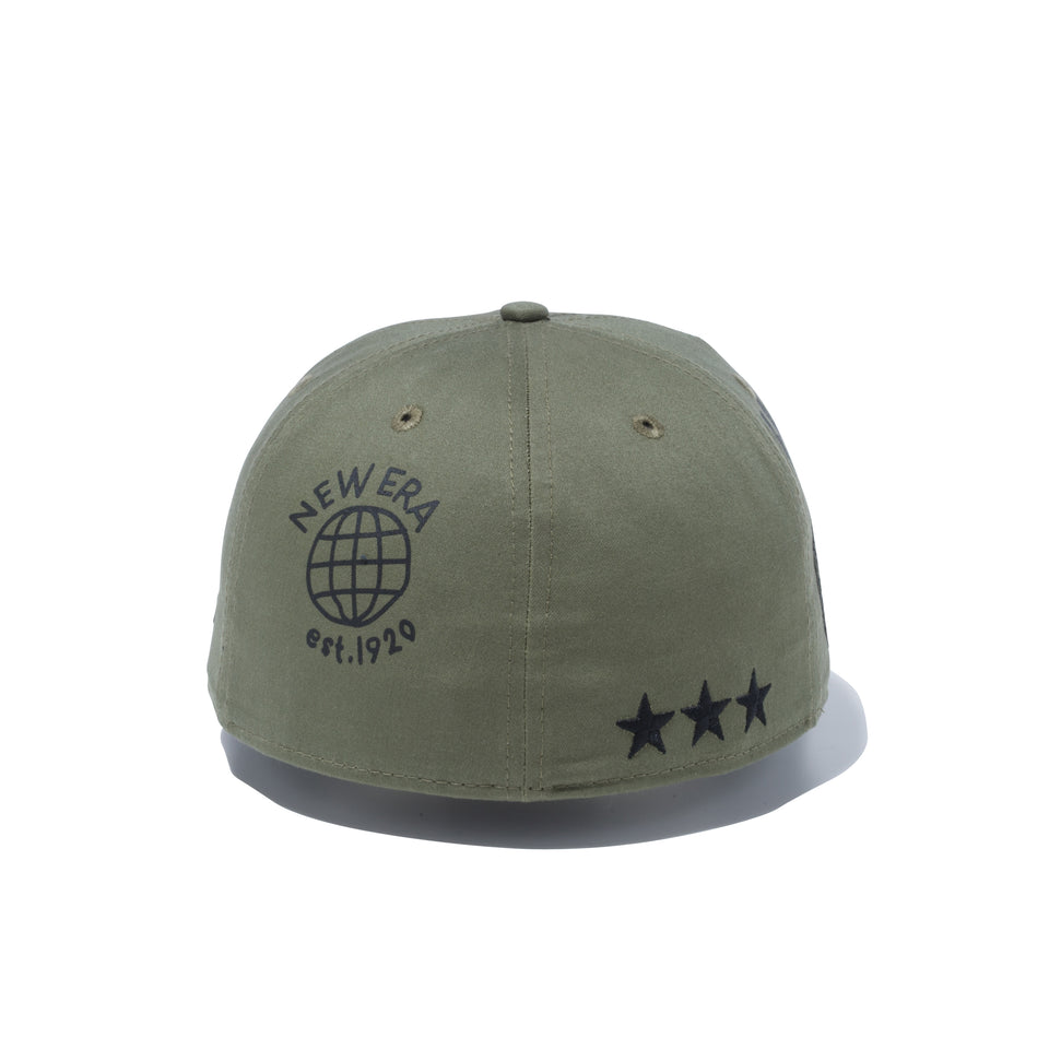 59FIFTY バックサテン マルチプリント オリーブ × ブラック