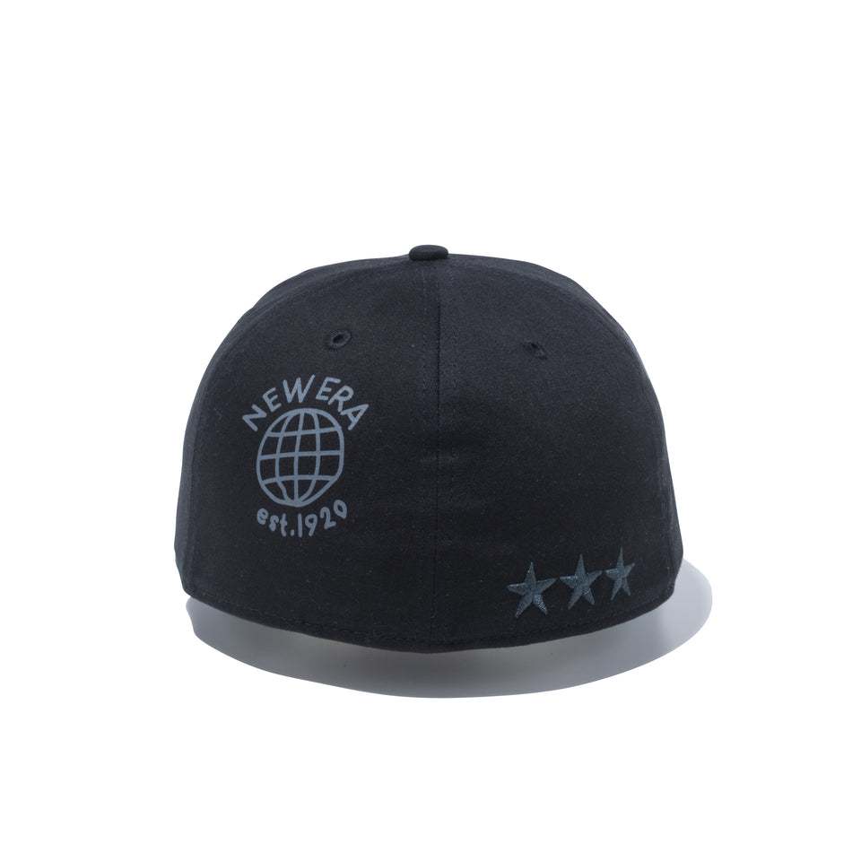 59FIFTY バックサテン マルチプリント ブラック × グラファイト