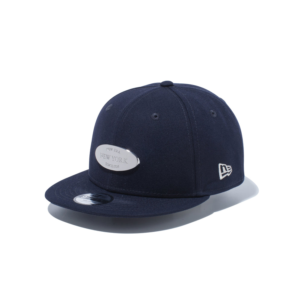 Youth 9FIFTY メタルプレート ネイビー × メタリックシルバー