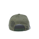 Youth 9FIFTY バックサテン マルチプリント オリーブ × ブラック