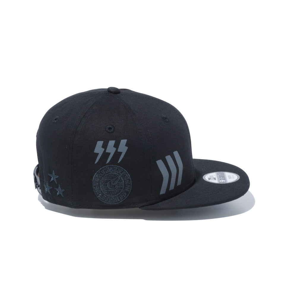 Youth 9FIFTY バックサテン マルチプリント ブラック × グラファイト