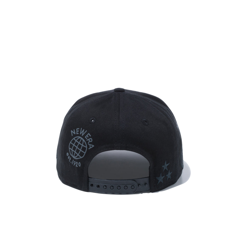 Youth 9FIFTY バックサテン マルチプリント ブラック × グラファイト