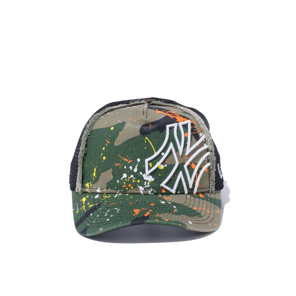 Youth 9FORTY A-Frame トラッカー ニューヨーク・ヤンキース バタリオン ウッドランドカモ / ブラックメッシュ