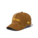 Youth 9FORTY A-Frame マイクロコーデュロイ NEW ERA ロゴ ブラウン × マニラ