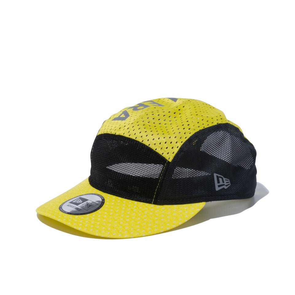 ジェットキャップ テック マルチメッシュ NEW ERA リフレクターロゴ ブラック / イエロー 【ニューエラ アウトドア】
