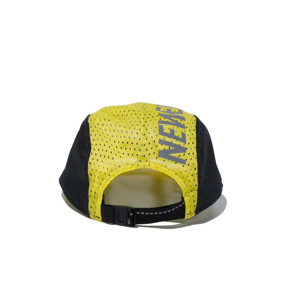 ジェットキャップ テック マルチメッシュ NEW ERA リフレクターロゴ ブラック / イエロー 【ニューエラ アウトドア】