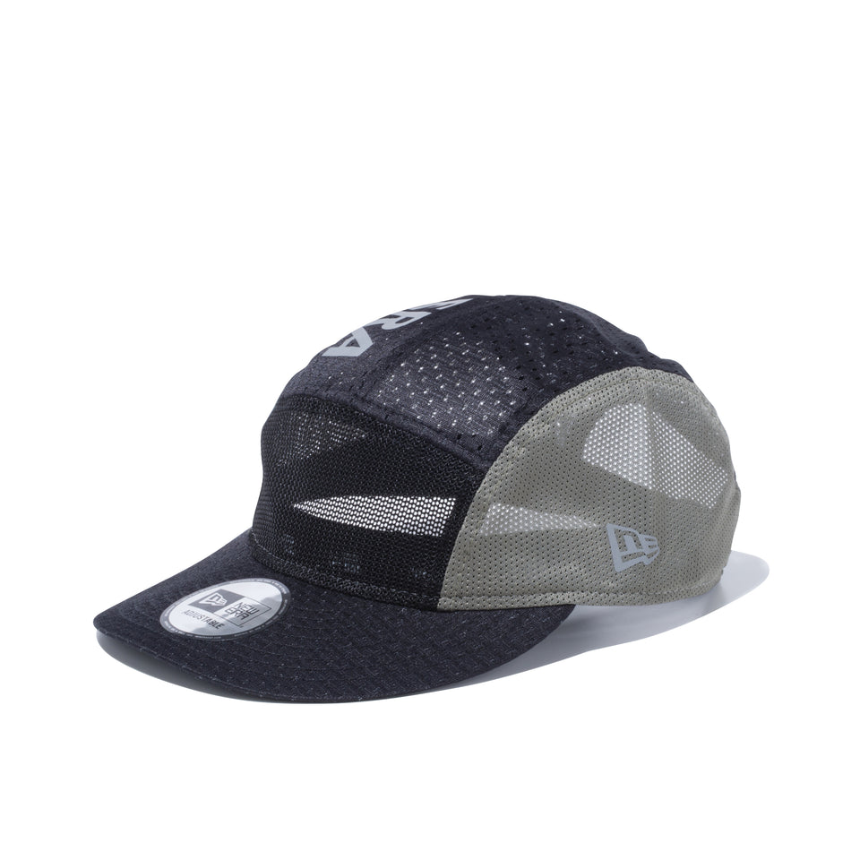 ジェットキャップ テック マルチメッシュ NEW ERA リフレクターロゴ ブラック / カーキ 【ニューエラ アウトドア】