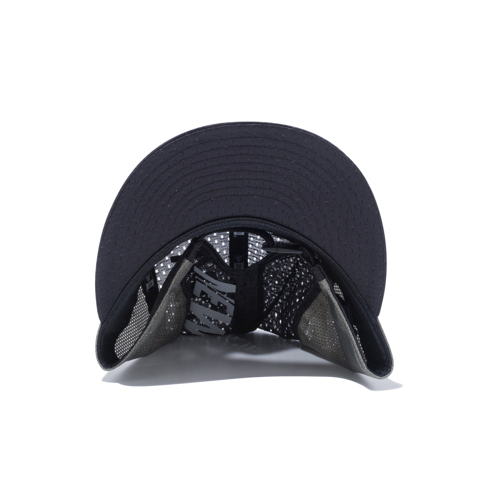 ジェットキャップ テック マルチメッシュ NEW ERA リフレクターロゴ ブラック / カーキ 【ニューエラ アウトドア】