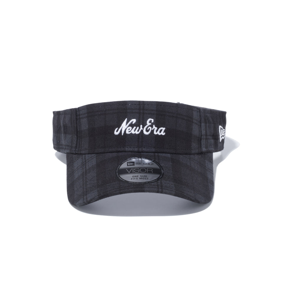【ゴルフ】 サンバイザー ブラックウォッチ New Era ブラック × スノーホワイト