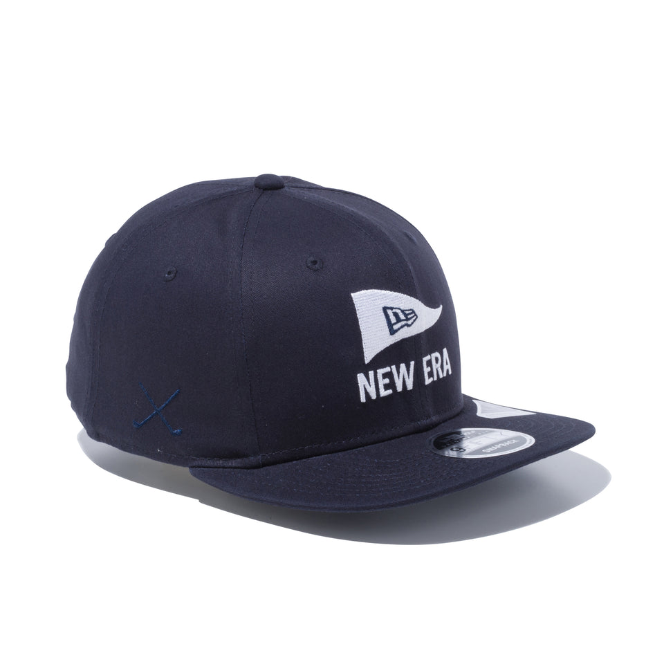 【ゴルフ】 9FIFTY Original Fit ストレッチコットン ウォッシャブル ピンフラッグ ロゴ ネイビー