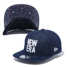 【ゴルフ】 9FIFTY Original Fit ノンウォッシュデニム スクエアロゴ ペイズリーアンダーバイザー