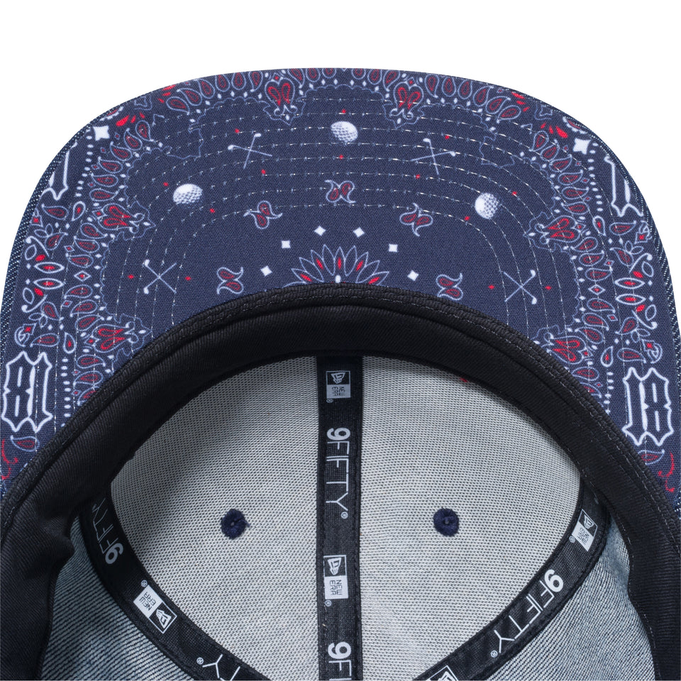 【ゴルフ】 9FIFTY Original Fit ノンウォッシュデニム スクエアロゴ ペイズリーアンダーバイザー