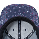 【ゴルフ】 9FIFTY Original Fit ノンウォッシュデニム スクエアロゴ ペイズリーアンダーバイザー