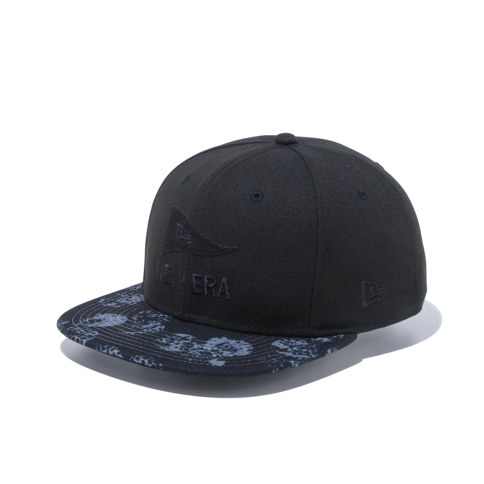 【ゴルフ】 9FIFTY Original Fit ボールペイント ピンフラッグロゴ ブラック プリントバイザー