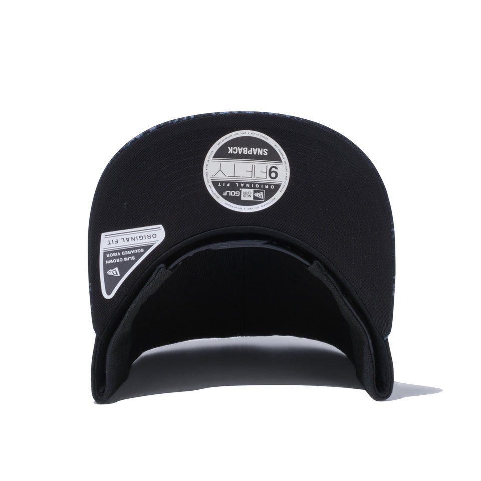 【ゴルフ】 9FIFTY Original Fit ボールペイント ピンフラッグロゴ ブラック プリントバイザー