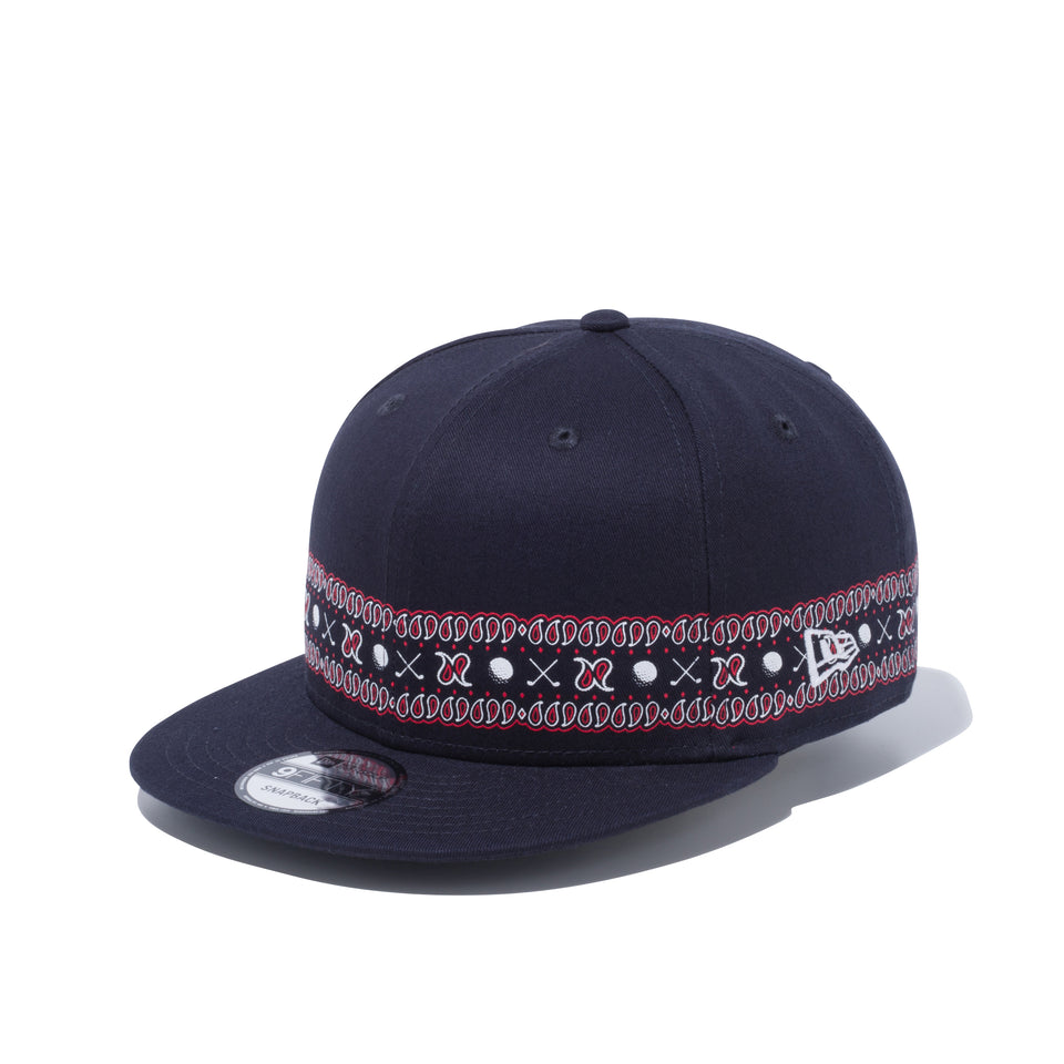 【ゴルフ】 9FIFTY ゴルフペイズリー ネイビー