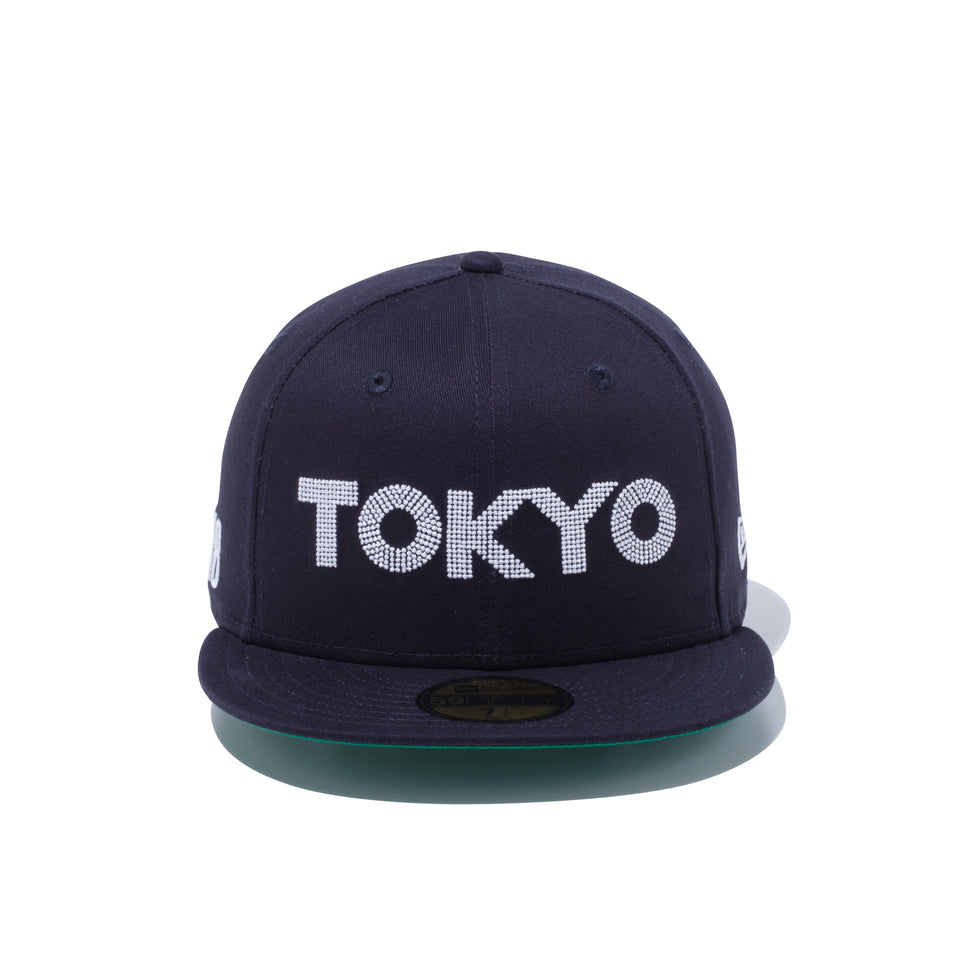 【ゴルフ】 59FIFTY TOKYO　ロゴ　18　ネイビー　グリーンアンダーバイザー