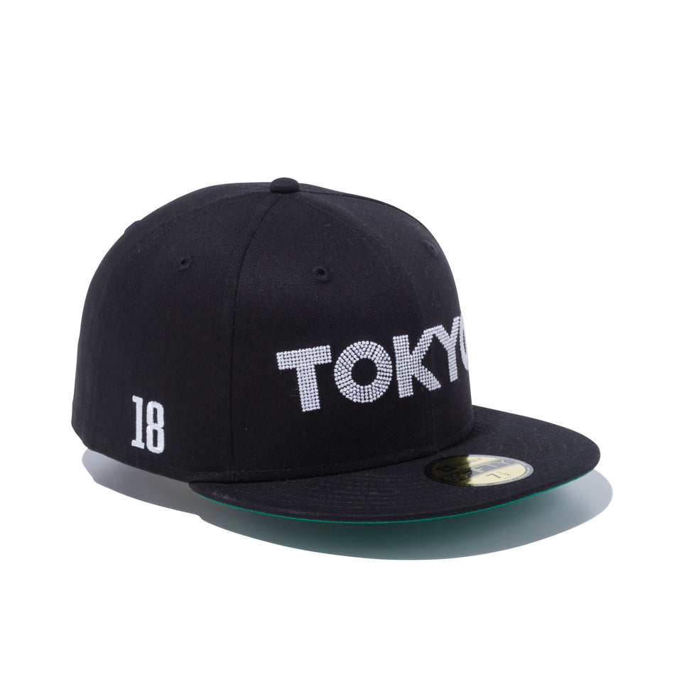 【ゴルフ】 59FIFTY TOKYO　ロゴ　18　ブラック　グリーンアンダーバイザー