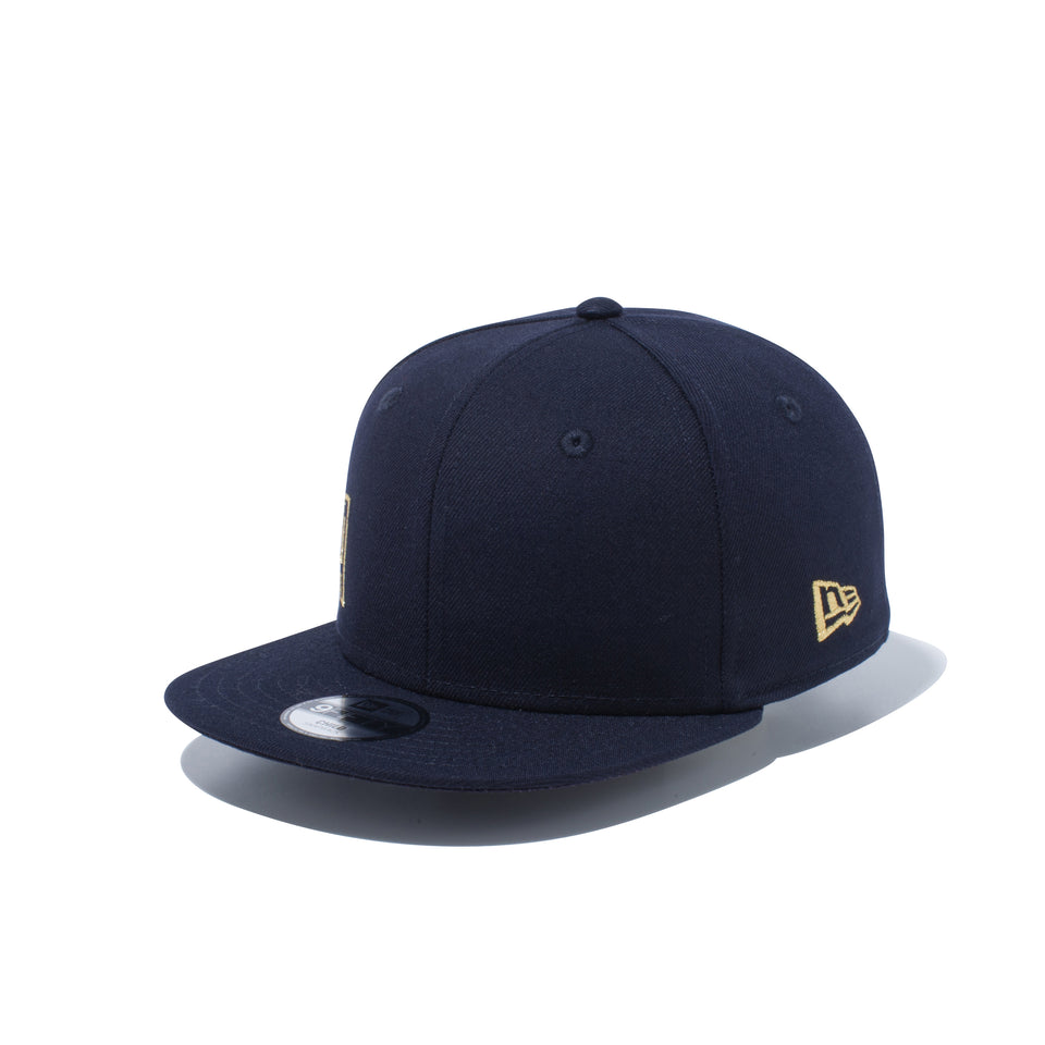 Child 9FIFTY エッセンシャル NEW ERA ネイビー × メタリックゴールド