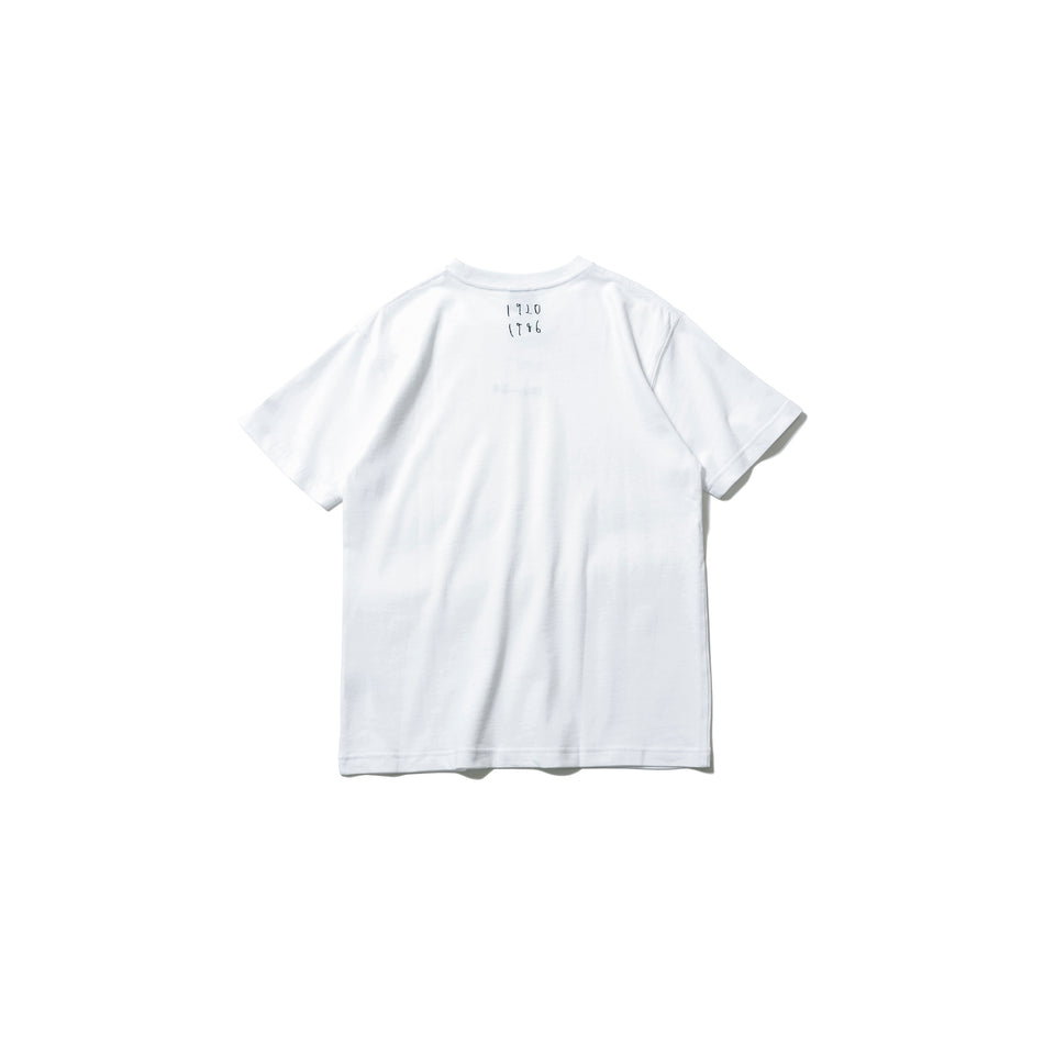 半袖 コットン Tシャツ AI TAKAHASHI 高橋愛 にゅーえら 1920 1986 ロゴ ホワイト レギュラーフィット