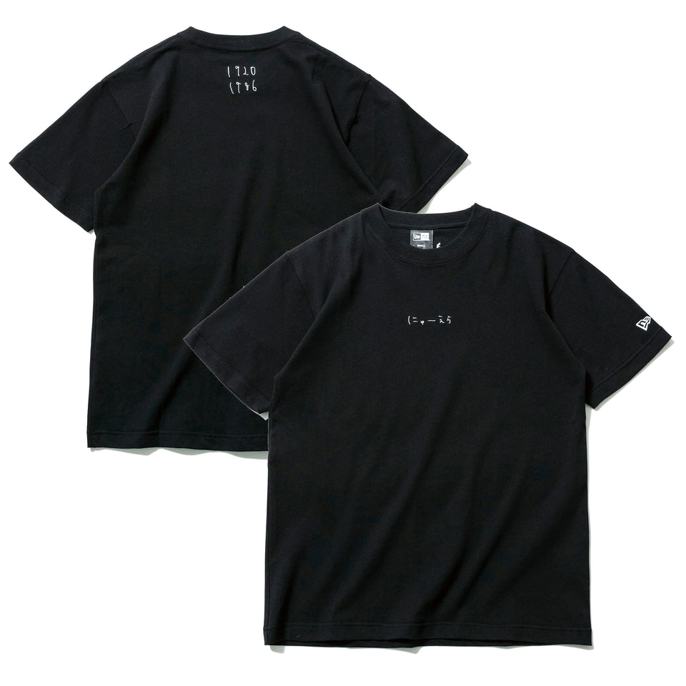 半袖 コットン Tシャツ AI TAKAHASHI 高橋愛 にゅーえら 1920 1986 ロゴ ブラック レギュラーフィット