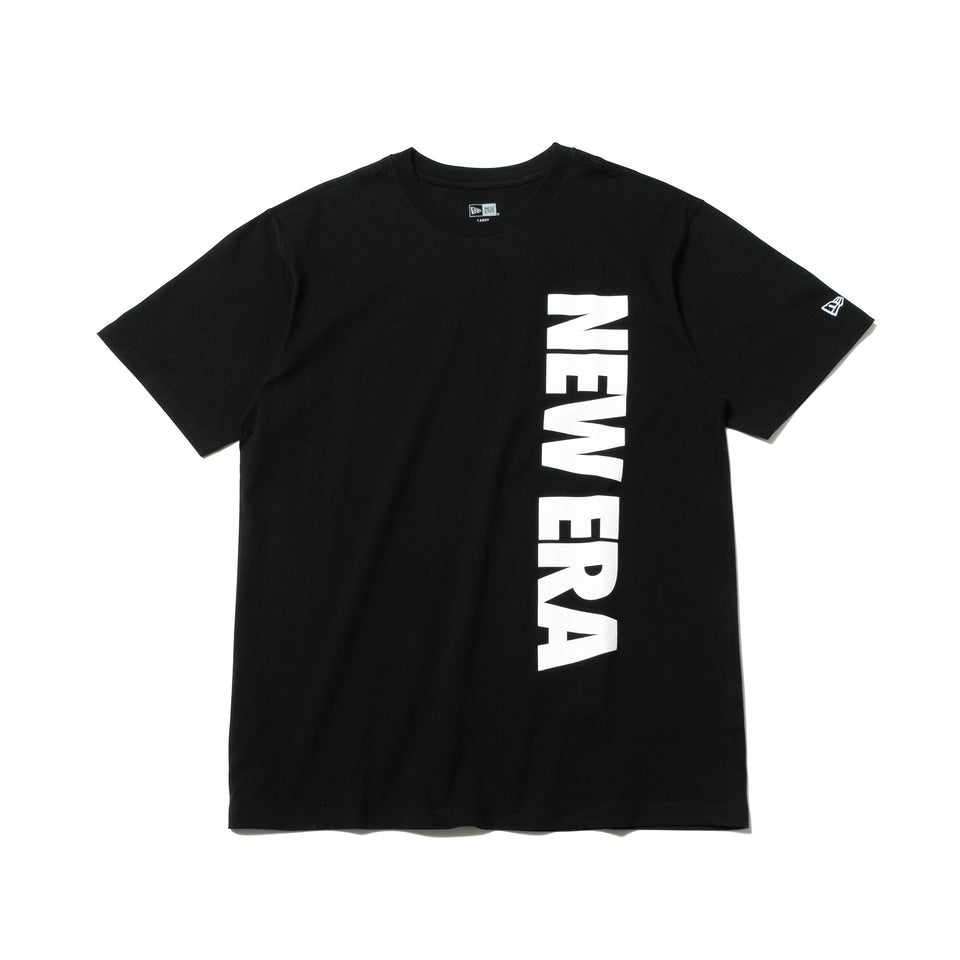 半袖 コットン Tシャツ バーチカル NEW ERA ロゴ ブラック リラックスフィット