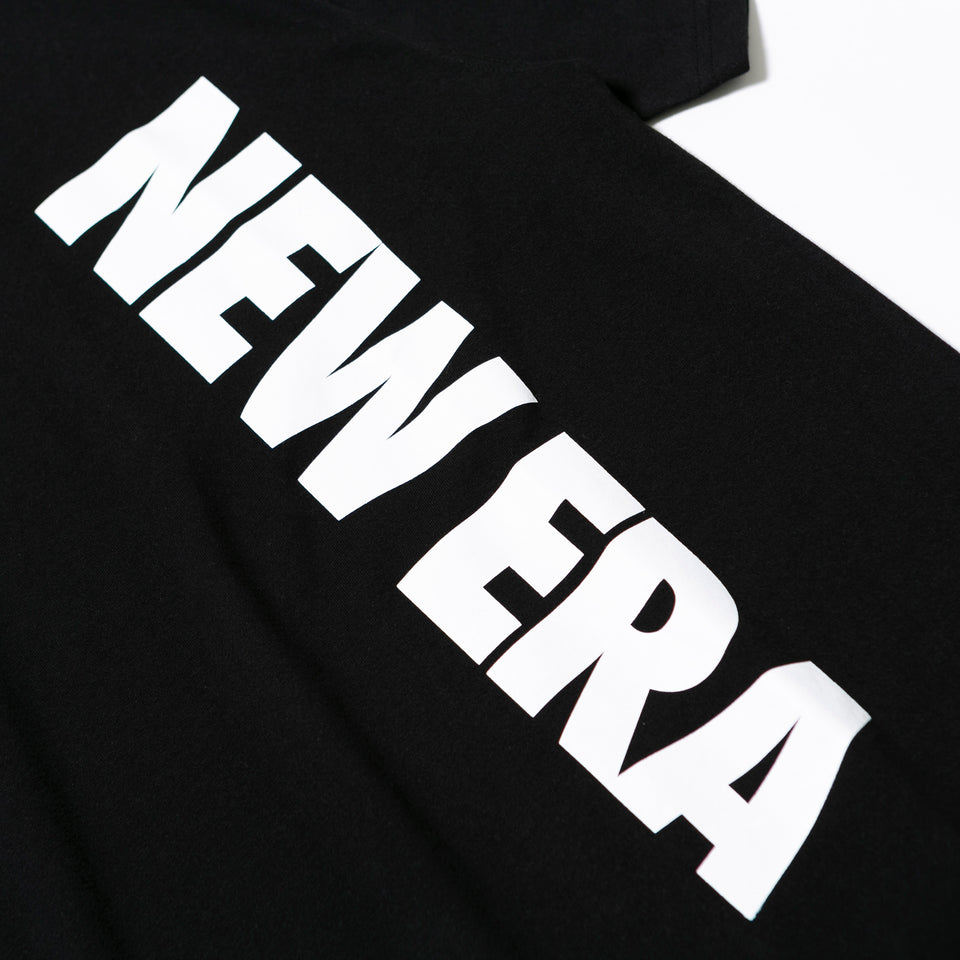 半袖 コットン Tシャツ バーチカル NEW ERA ロゴ ブラック リラックスフィット