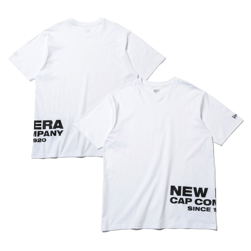 半袖 コットン Tシャツ New Era Cap Company Since 1920 サイドロゴ ホワイト リラックスフィット